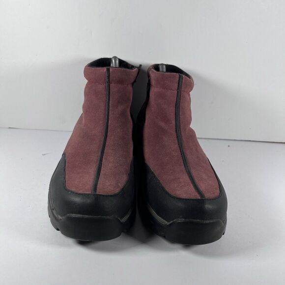 Teva Suede Brown Slip On Ankle Winter Boots Size Zip Women's Size 7 - Picture 2 of 8